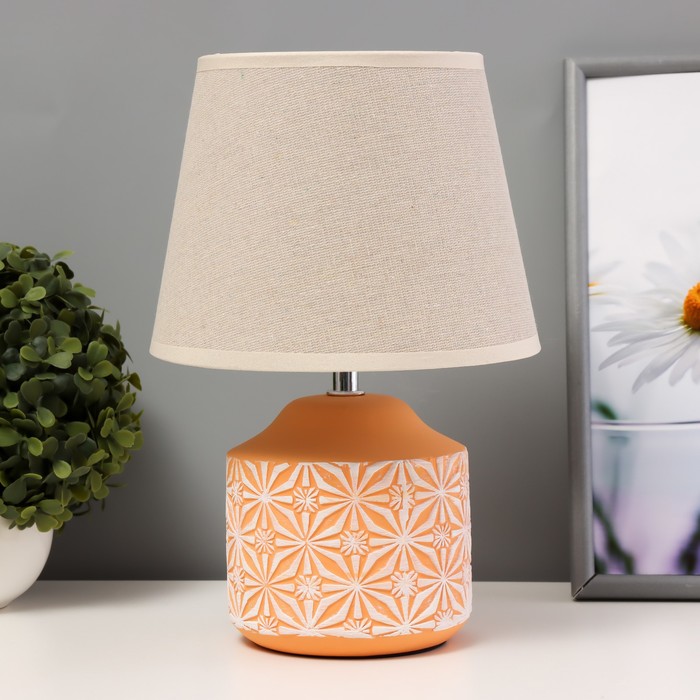 Настольная лампа «Лиода» Е14 40 Вт бежевый 20×20×29 см - Фото 1