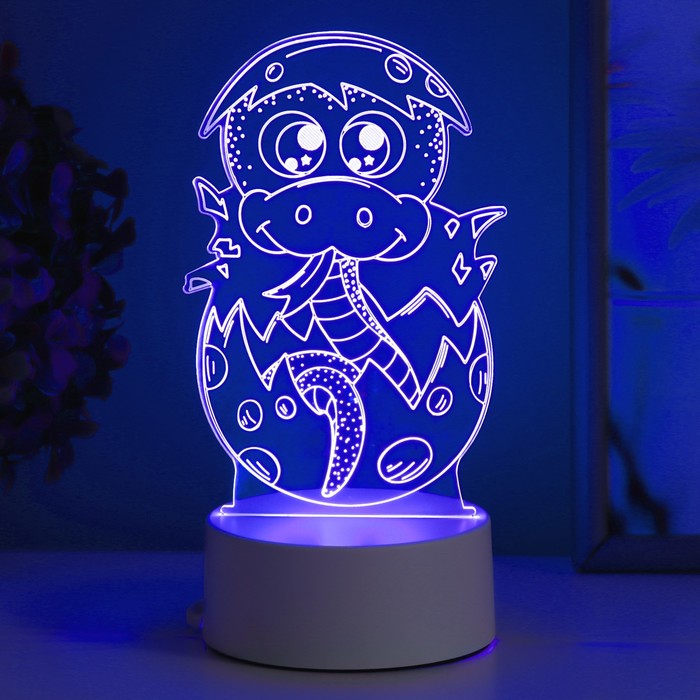 Светильник "Змейка" LED RGB от сети 8,5х9,5х14 см - фото 1908127701