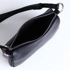 Сумка женская кросс-боди на молнии, 22.5×7×13.5 см, чёрная - Фото 9