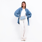 Сумка женская кросс-боди на молнии, цвет голубой - фото 23972674