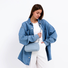 Сумка женская кросс-боди на молнии, цвет голубой - фото 23972675