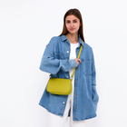 Сумка женская кросс-боди на молнии, 22.5×7×13.5 см, зелёная - Фото 2