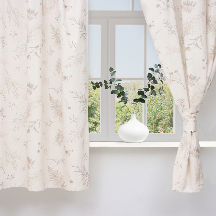 Комплект штор для кухни с подхватами «Этель» Flower herbarium, 149×180 см - 2 шт.