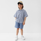 Костюм для мальчика (рубашка и шорты) KAFTAN, р.34 (122-128), синий - Фото 2
