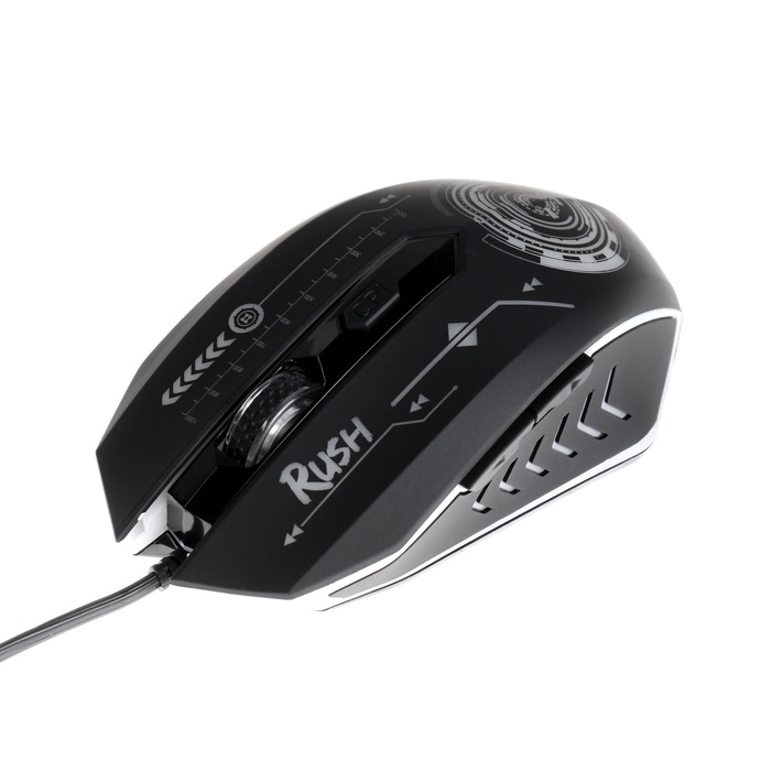 Мышь  Smartbuy RUSH Mission, игровая, проводная, оптическая, 3200 dpi, подсветка,USB,черная - фото 51548010