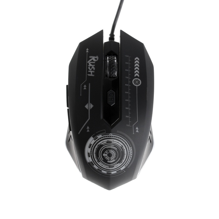 Мышь  Smartbuy RUSH Mission, игровая, проводная, оптическая, 3200 dpi, подсветка,USB,черная