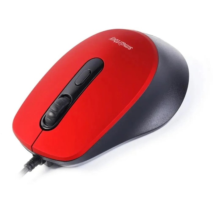 Мышь  Smartbuy ONE 265-K, игровая, проводная, оптическая, беззвучная, 2400 dpi, USB,красная - фото 51548031