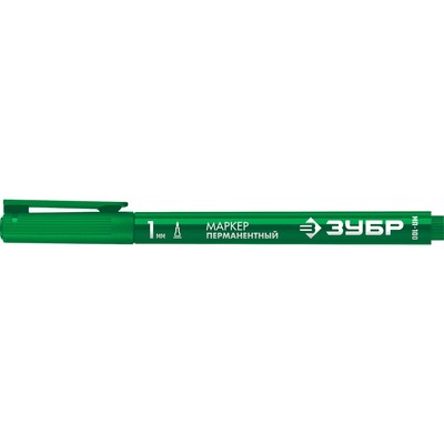 Маркер строительный ЗУБР МП-100 06320-4, перманентный, заострённый, 1 мм, зеленый