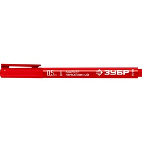 Маркер строительный ЗУБР МП-50 06321-3, перманентный, экстратонкий, 0.5 мм, красный