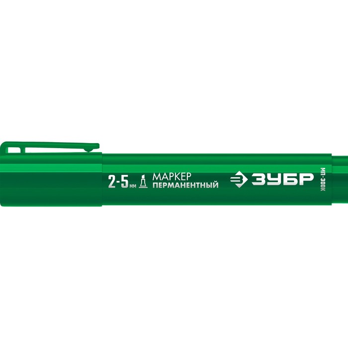 Маркер строительный ЗУБР МП-300К 06323-4, перманентный, клиновидный, 2-5 мм, зеленый