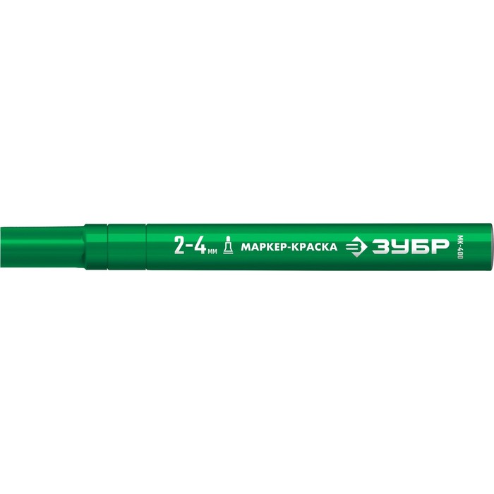 Маркер-краска строительный ЗУБР МК-400 06325-4, круглый, 2-4 мм, зеленый
