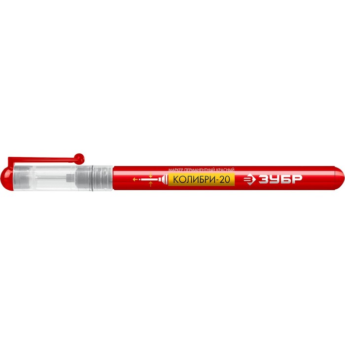 Маркер ЗУБР КОЛИБРИ-20 06328-3, перманентный, для отверстий, 0.7 мм, красный
