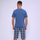 Пижама мужская (футболка/шорты), цвет серо-голубой, размер 48 - Фото 4