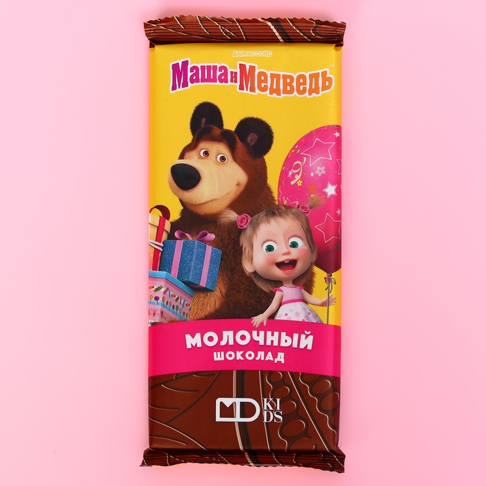 Шоколад молочный "Маша и Медведь", 85 г - Фото 1