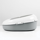 Лоток для кошек с сеткой и бортом «Космо» 51.9×37.8×21.3 см, серый - Фото 5