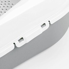 Лоток для кошек с сеткой и бортом «Космо» 51.9×37.8×21.3 см, серый - Фото 6