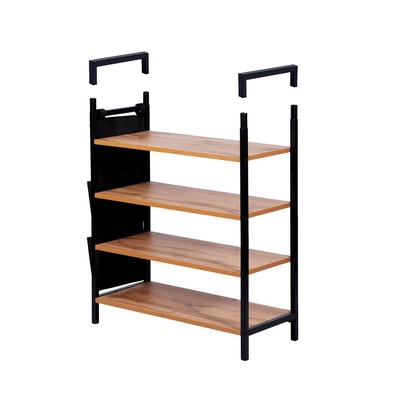 Обувница Ultra Plus, 730×308×864 мм, цвет дуб вотан / спанбонд чёрный / чёрный металл