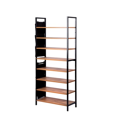 Обувница Ultra Plus, 730×308×864 мм, цвет дуб вотан / спанбонд чёрный / чёрный металл