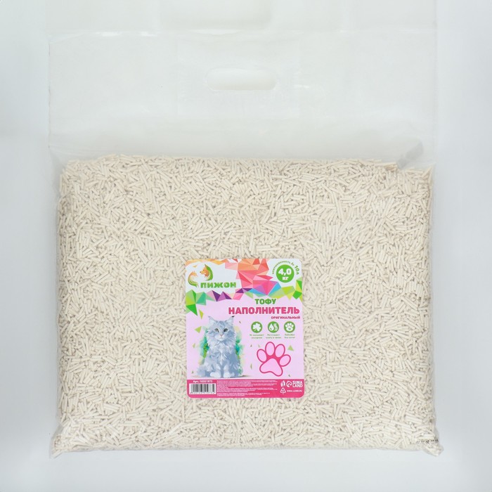 Наполнитель тофу, "Пижон" оригинальный  4 кг  впитываемость  до  10 л - Фото 1
