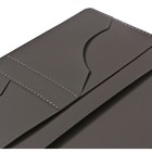 Органайзер на кольцах А5, 80 листов, кожзам, c клапаном, линия, с ручкой, в подарочной коробке, черно-серый - фото 23961954