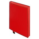 Ежедневник недатированный А5, 80 листов, искусственная кожа, с ручкой, в подарочной коробке, красный - Фото 2