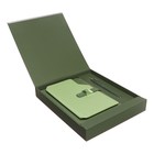Органайзер на кольцах А6+, 80 листов, кожзам, c хлястиком, линия, с ручкой, в подарочной коробке, зеленый - фото 321472575