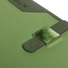 Органайзер на кольцах А6+, 80 листов, кожзам, c хлястиком, линия, с ручкой, в подарочной коробке, зеленый - фото 9636182