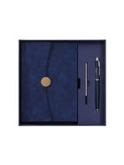 Ежедневник-органайзер Calligrata в подарочной упаковке, А6+, 80 листов, с ручкой, обложка из искусственной кожи, синий - Фото 2