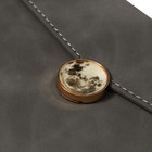 Органайзер на кольцах А6+, 80 листов, кожзам, c клапаном, линия, с ручкой, в подарочной коробке, серый - фото 9636276
