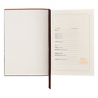 Ежедневник недатированный А5, 80 листов, линия, обложка кожзам лайт, синий - фото 61917780