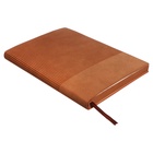 Ежедневник недатированный А5, 80 листов, линия, обложка кожзам лайт, коричневый 10222835