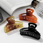 Краб для волос "Матовый" дуга крепление, 7 см, микс (комплект 12 шт) - фото 23879411