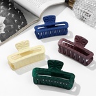 Краб для волос «Матовый», узор прямой, 7.5 см, микс (комплект 12 шт) - фото 53853626