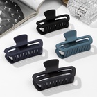 Краб для волос "Матовый" прямой округление, 7.5 см, микс (12 шт) - фото 809157582