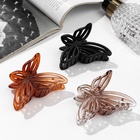 Крабик для волос «Глянец», бабочка полоски, 7 см, МИКС (комплект 12 шт) - фото 52075369