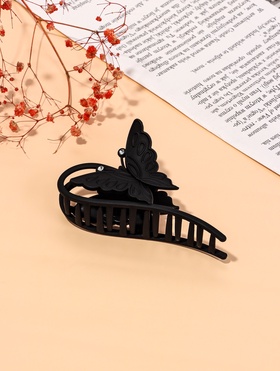 Крабик для волос «Белла», 11 см, чёрный (комплект 12 шт)