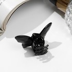 Краб для волос "Глянец" бабочка мини, 4 см, чёрный - Фото 2