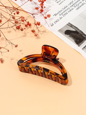 Крабик для волос «Леопардовый», овал, 9 см, коричневый (комплект 12 шт)