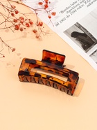 Краб для волос "Леопардовый" прямой, 8,5 см, коричневый (12 шт) - фото 809279089