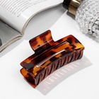 Краб для волос "Леопардовый" прямой, 8,5 см, коричневый (12 шт) - фото 809301743