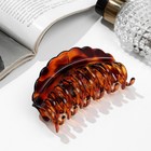 Краб для волос "Леопардовый" волна, 9 см, коричневый - фото 321416402