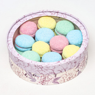 Коробка для макарун тубус с окном "Цветы", бежево-фиолетовый,  20 х 6 см - Фото 2