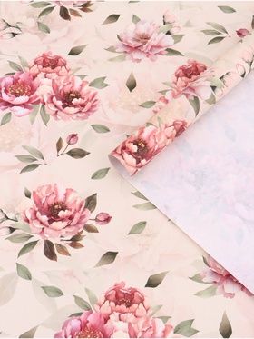 Бумага упаковочная, крафт «Бутон», 70?100 см, 1 лист (комплект 2 шт)