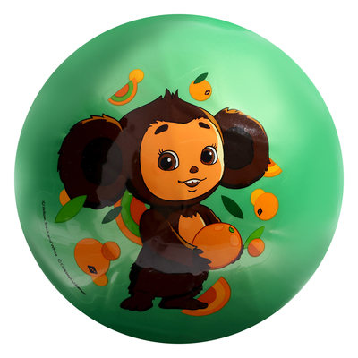 Мяч детский «Чебурашка», с наклейкой, d=23 см, полноцветный