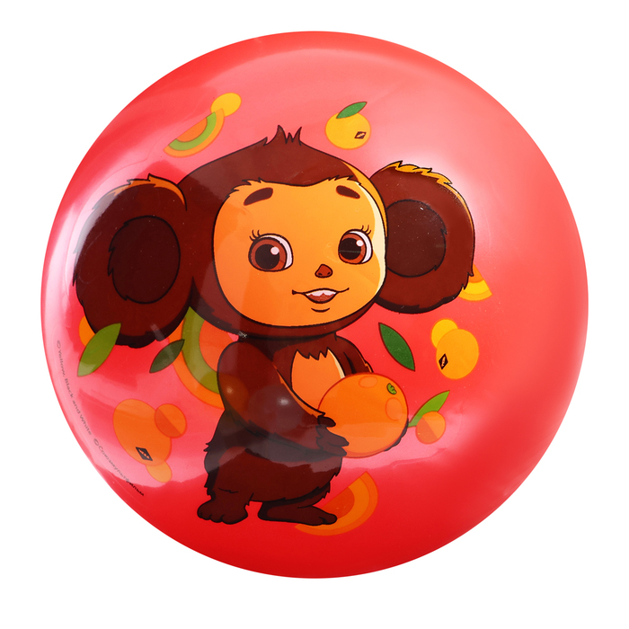 Мяч детский «Чебурашка», с наклейкой, d=23 см, полноцветный