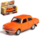 Машина металлическая «Запорожец», инерция, открываются двери, багажник, 12 см, оранжевый - Фото 1
