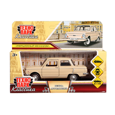 Машина металлическая «Запорожец», инерция, 12 см, бежевый