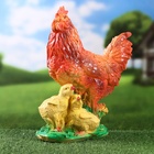 Садовая фигура "Курица с цыплятами" 33х28х14см - Фото 1
