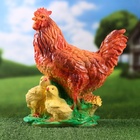 Садовая фигура "Курица с цыплятами" 33х28х14см - Фото 2