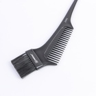 Кисть для окрашивания волос, двусторонняя, 21,5 × 6 см, цвет чёрный - фото 9636513